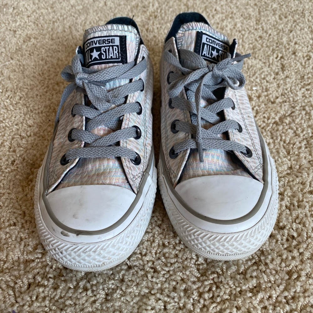 Converse, Multicolored With Grey Laces, Size 6 (F… - image 3